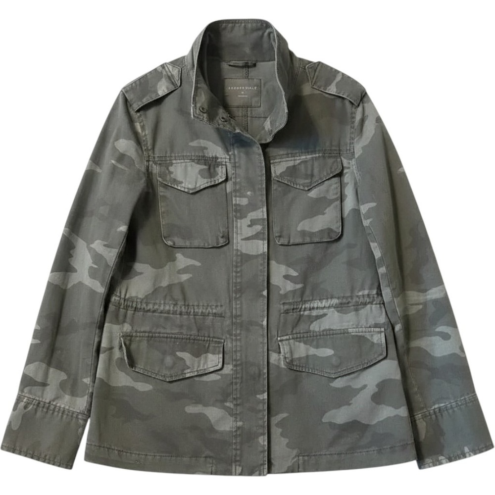 Aeropostale‎ Camo Utility Jacket Size M Green Camouflage Military Field Gorpcore